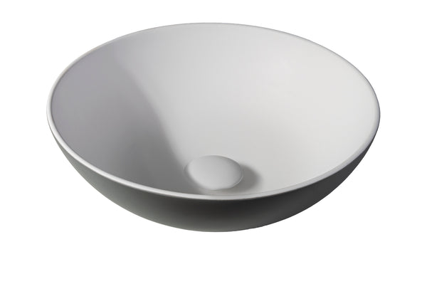 Solid surface waskom Sanne EXT | 38,5x38,5x13,8cm | Grijs
