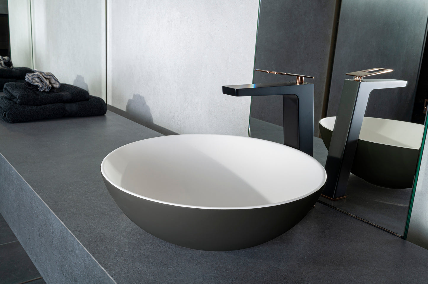 Solid surface waskom Sanne grijs EXT - WDtegels