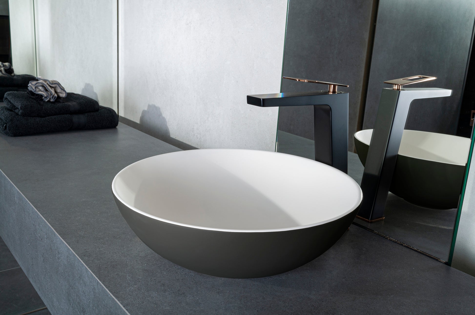 Solid surface waskom Sanne grijs EXT - WDtegels