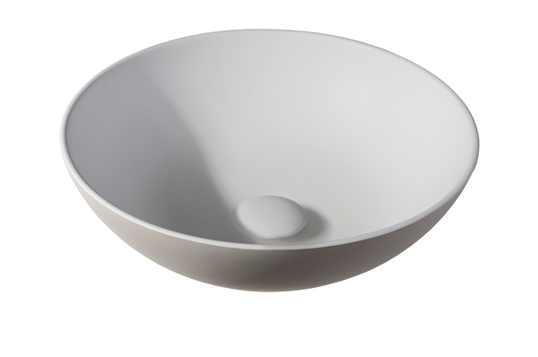 Solid surface washbasin Sanne | 38.5x38.5x13.8cm | Beige EXT