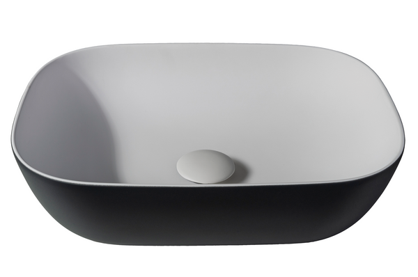 Lavabo de superficie sólida Maud | 46x34x12,2cm | Antracita EXT