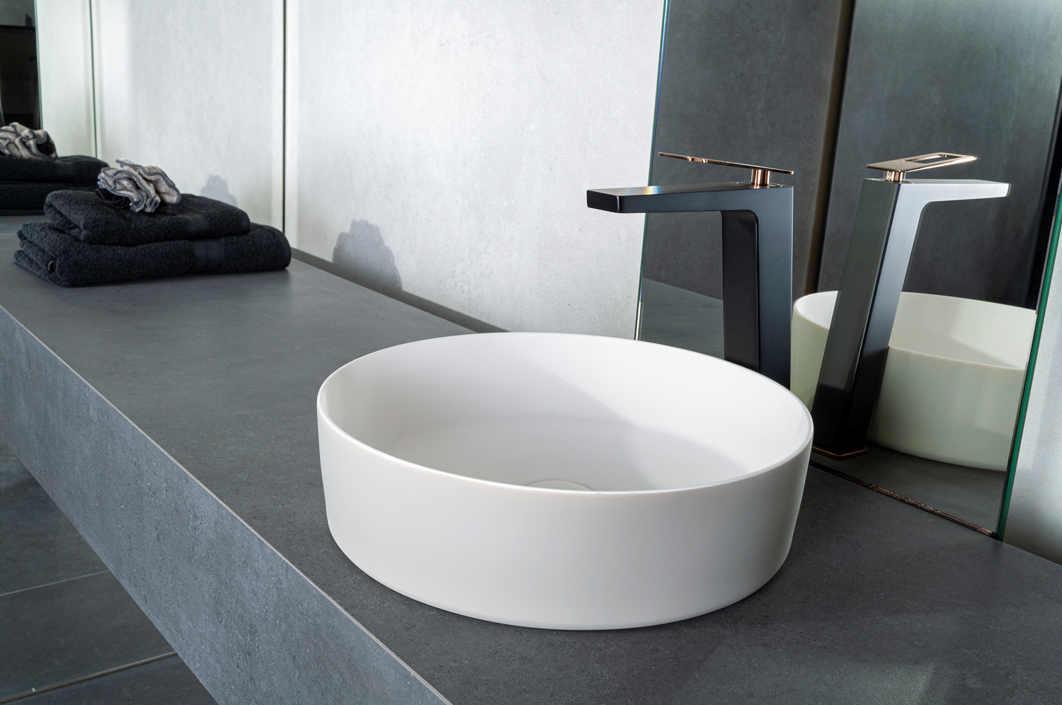 Solid surface waskom Tess greige EXT - WDtegels