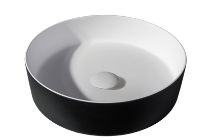 Solid surface waskom Tess zwart EXT - WDtegels