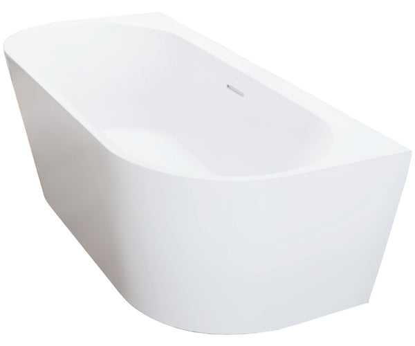 Juul semi-detached bath, matt white