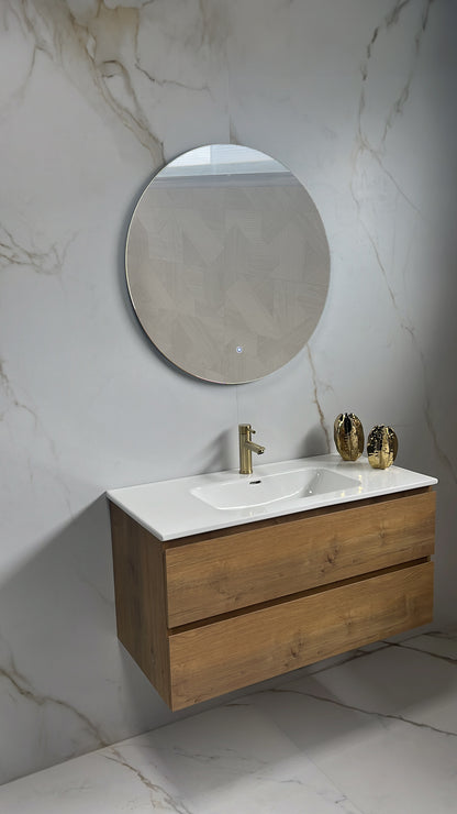 Badkamerspiegel 80cm LED, touch knop, anti-condens - WDtegels