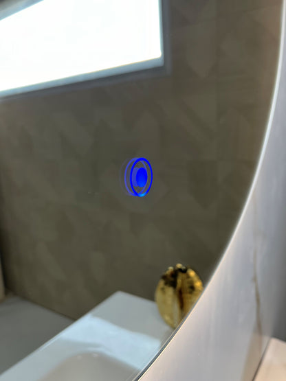 Badkamerspiegel 80cm LED, touch knop, anti-condens - WDtegels