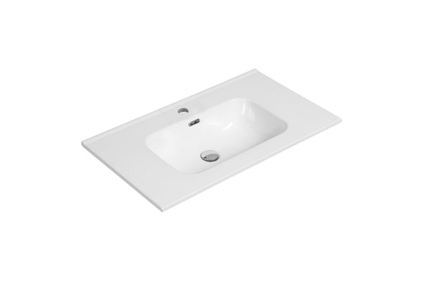 Ceramic washbasin Tieme white 805x480x175 with tap hole