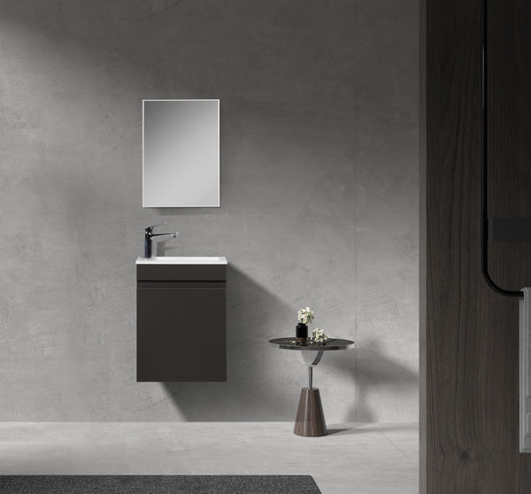 Fountain cabinet Tieme matt gray