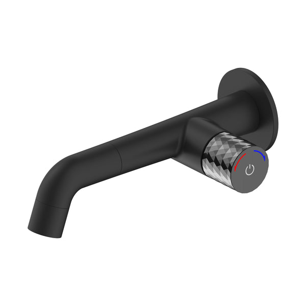 Aloni Flow Wastafelmengkraan | Drukknop | Inbouw | Mat Zwart