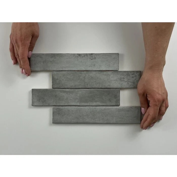 Kalon Grey wandtegel 5x25 glans