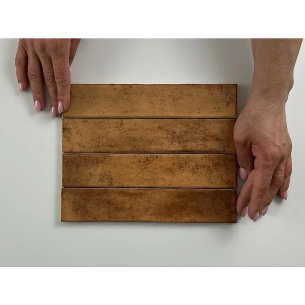 Kalon Terracotta wandtegel 5x25 glans