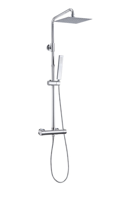 Twenty eco thermostatische regendoucheset | Opbouw vierkant | Chroom - WDtegels