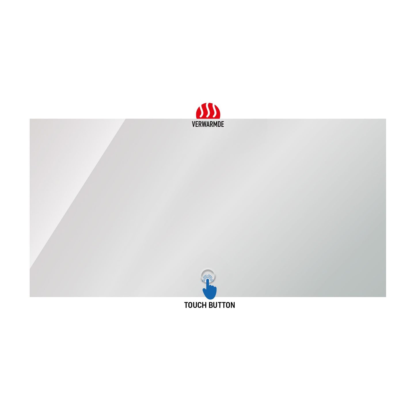 Aloni Queen rechthoekige badkamerspiegel 120x60cm met LED-verlichting