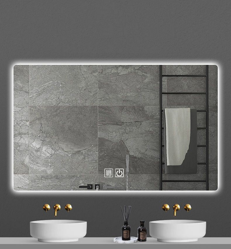 Aloni Queen rechthoekige badkamerspiegel 100x60cm met LED-verlichting