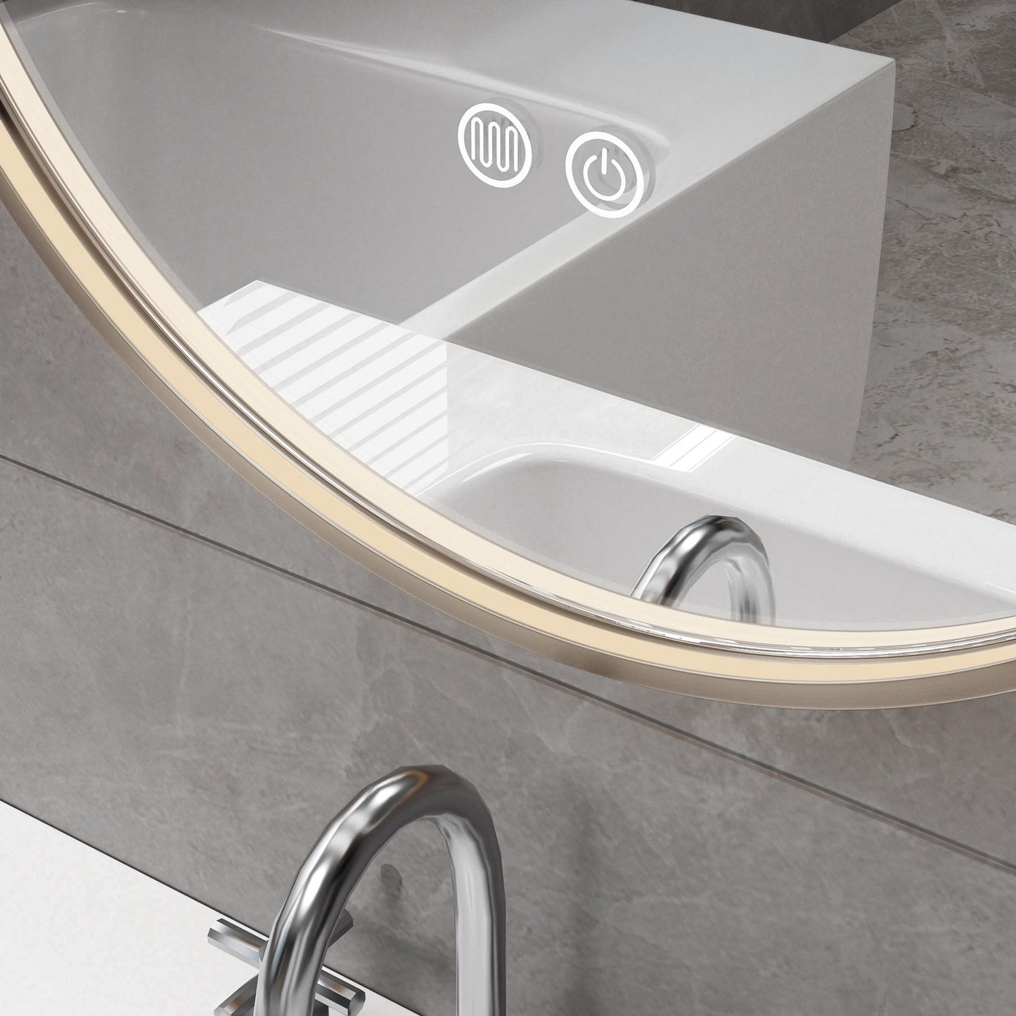 Aloni Avalo Spiegel Ovaal | 50x100cm | Geborsteld Bruin Bronzen Lijst