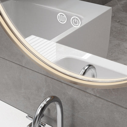 Aloni Avalo Spiegel Ovaal | 50x100cm | Geborsteld Bruin Bronzen Lijst