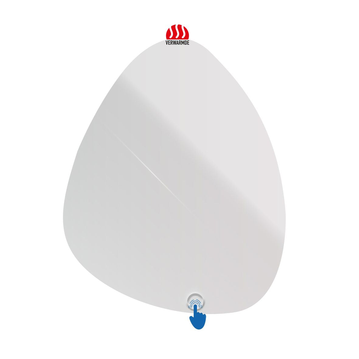 Aloni Uovo asymmetrische badkamerspiegel 60x80cm met LED-verlichting