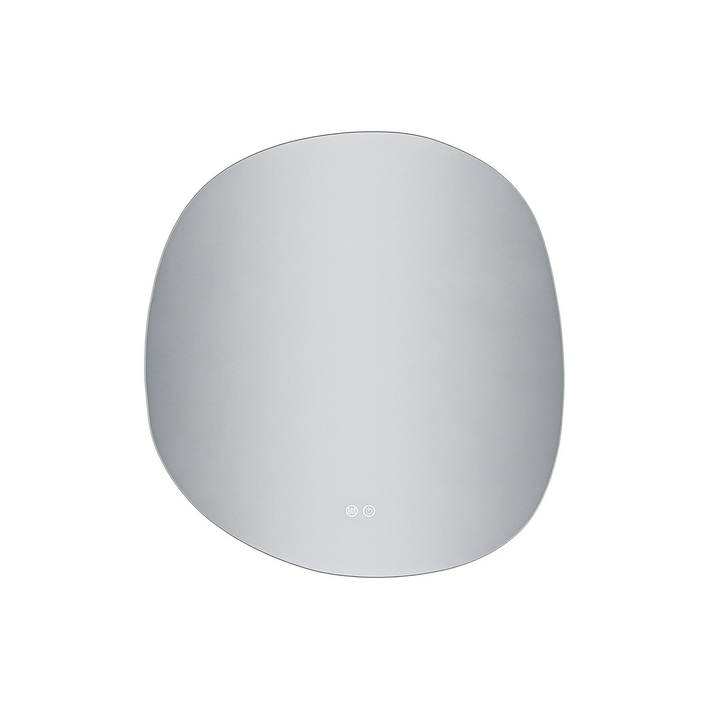 Aloni Pebble organische badkamerspiegel 80x85cm met dimbare LED-verlichting