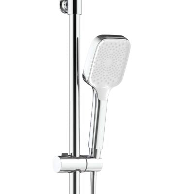 Aloni Douchekraan | Thermostatisch | Planchet | Chroom Wit - WDtegels