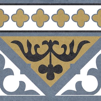 Vloer- en wandtegel Leans Blue Rand 25x25