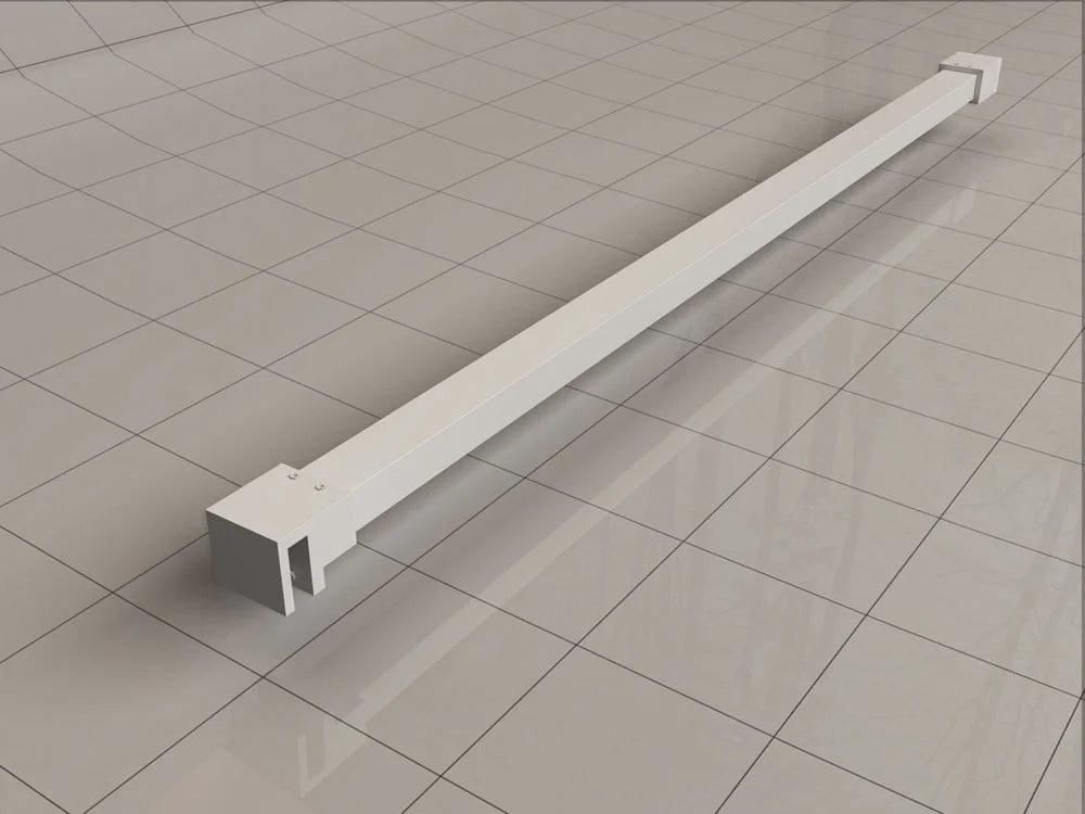 Less inloopdouche 100 x 200 cm nano helder glas/mat wit Wiesbaden