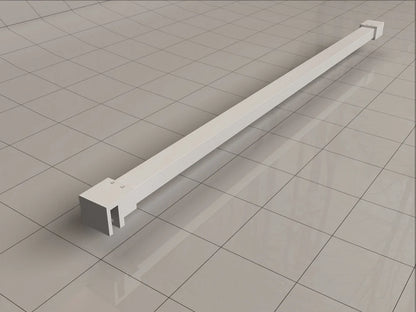 Less inloopdouche 120 x 200 cm nano helder glas/mat wit Wiesbaden - WDtegels