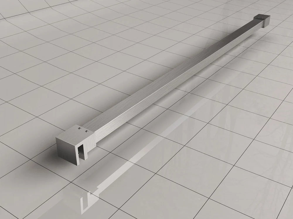 Less inloopdouche 100 x 200 cm nano helder glas/geborsteld staal Wiesbaden - WDtegels