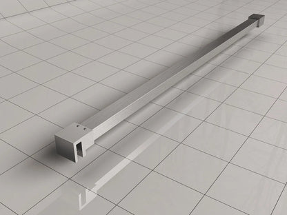 Less inloopdouche 60 x 200 cm Nano helder glas/geborsteld staal Wiesbaden - WDtegels