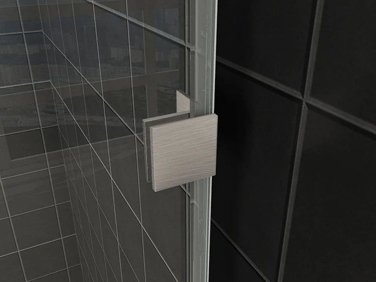 Less inloopdouche 50 x 200 cm Nano helder glas/geborsteld staal Wiesbaden - WDtegels
