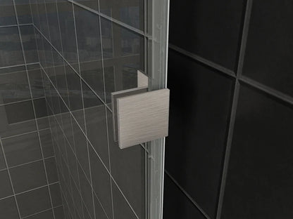 Less inloopdouche 60 x 200 cm Nano helder glas/geborsteld staal Wiesbaden - WDtegels