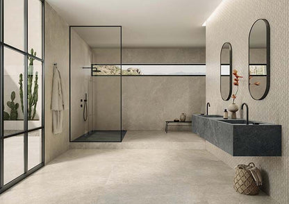 Vloer- en wandtegel Limestone Beige 80x80 rett - foto 3