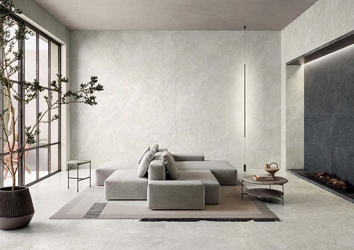Vloer- en wandtegel Limestone White 80x80 rett - foto 2