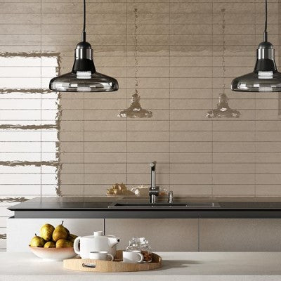 Azulejo de pared Linea Sabbia brillante 7,5x30