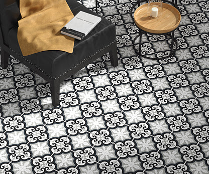 Vloertegel Cemento Decor Manisa Red 45x45 - WDtegels
