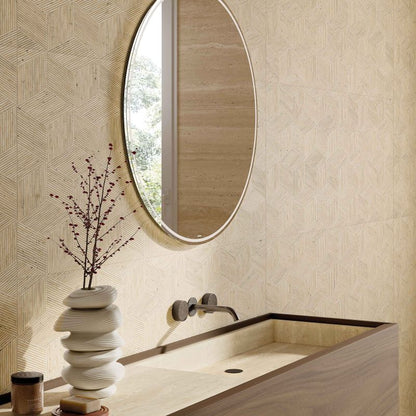 Vloer- en wandtegel Milano Cream Antic 120x120 rett - foto 5