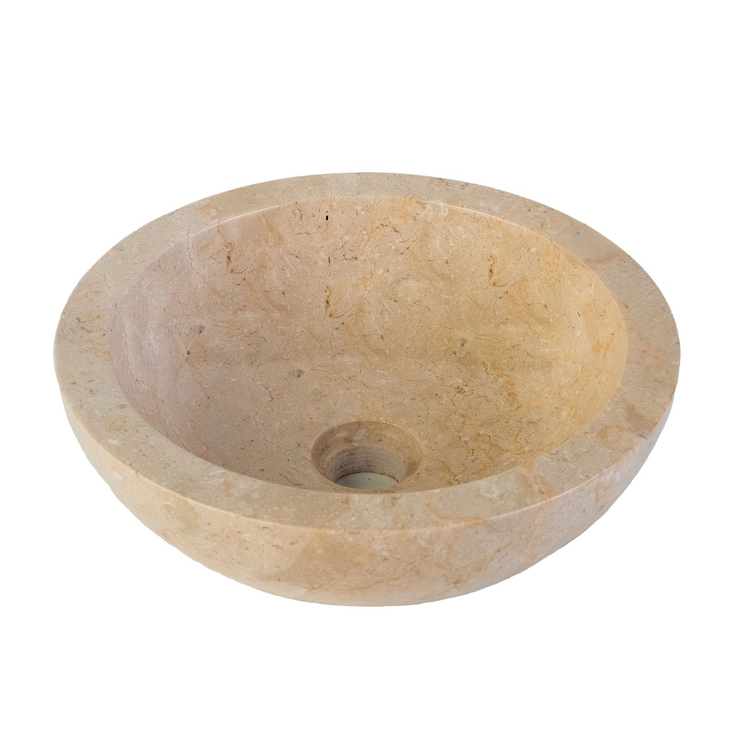 Volledig Gepolijste Waskom | 35x12cm | Steen Creme Marmer - WDtegels