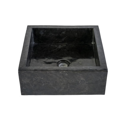 Vierkanten Opbouw Waskom | 40x40x15cm | Volledig Gepolijst Zwart - WDtegels
