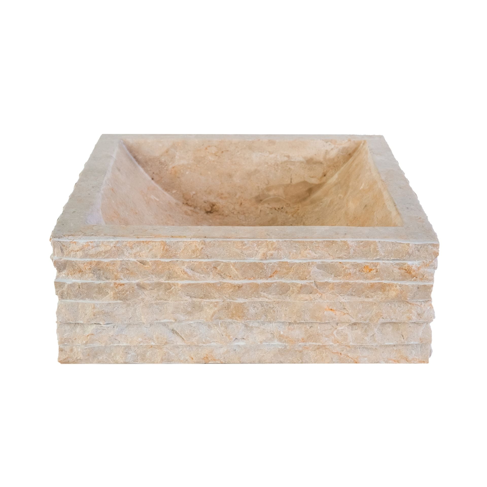 Vierkanten Waskom | 40x40x15cm | Alur Kuipvormig Creme - WDtegels