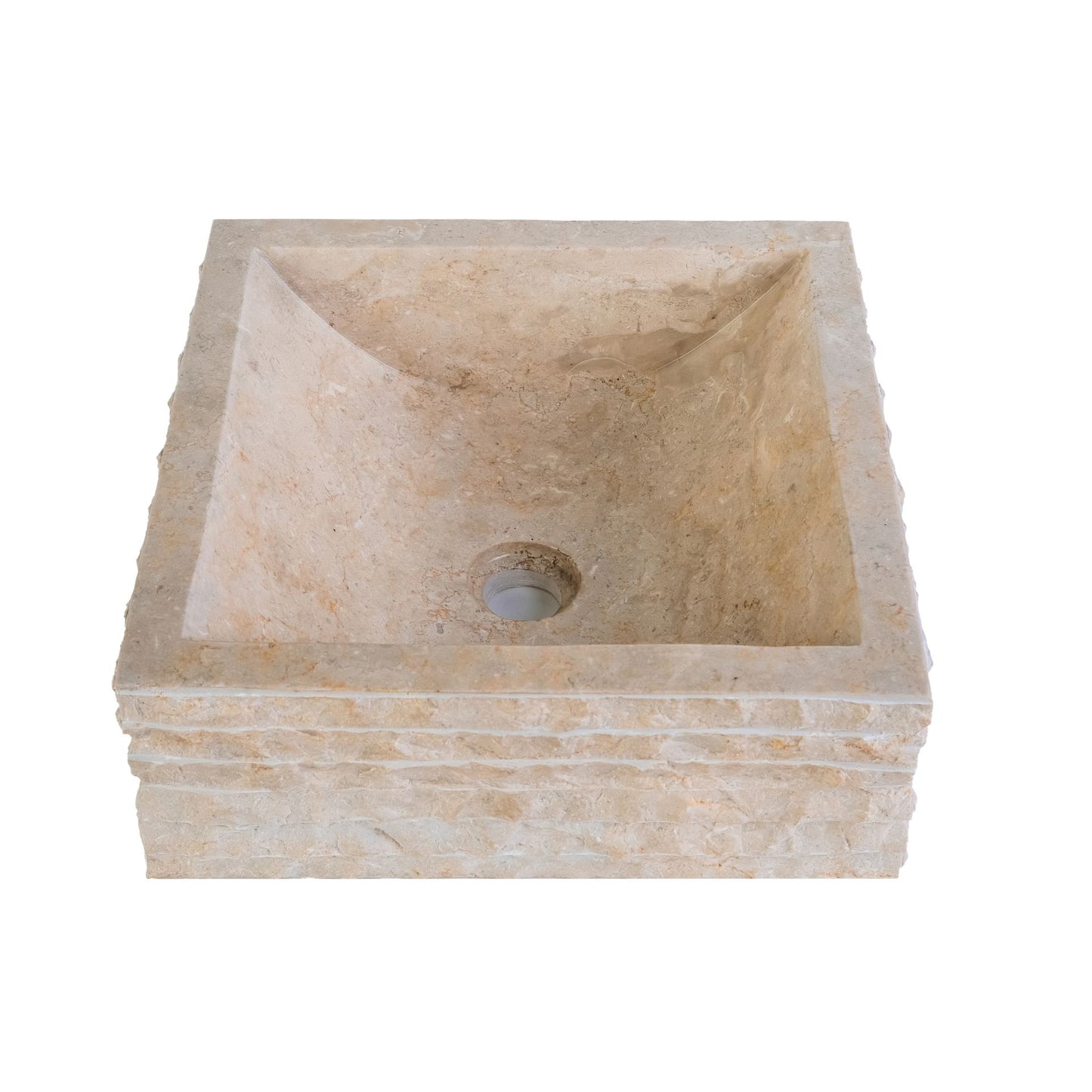 Vierkanten Waskom | 40x40x15cm | Alur Kuipvormig Creme - WDtegels