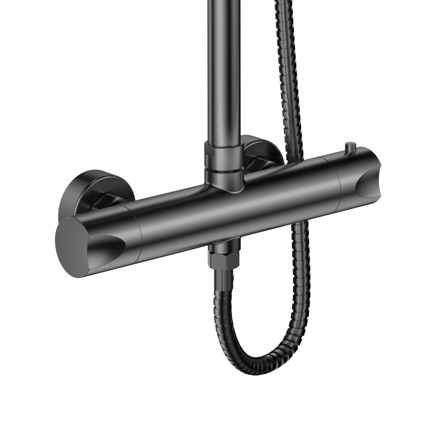 Aloni Optima Rondo Regendoucheset | Ø20cm | Thermostatisch | Opbouw | Gunmetal - WDtegels