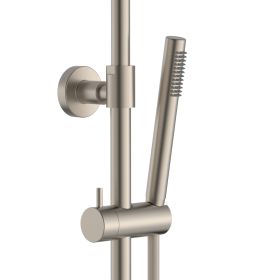 Aloni Optima Rondo Regendoucheset | Thermostatisch | Opbouw| Geborsteld RVS - WDtegels