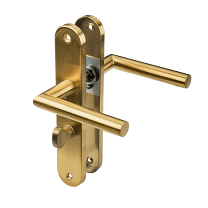 Deurklink Andria in goud met WC-sluiting 63 mm
