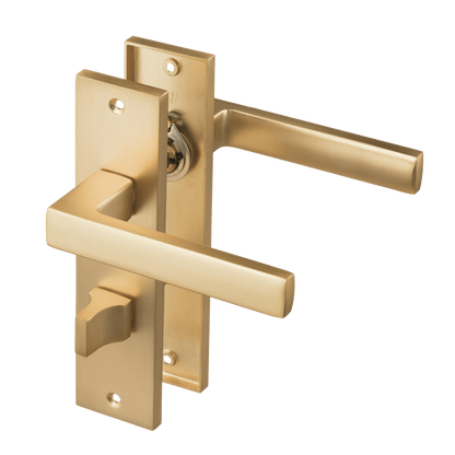 Deurklink Avola in goud met WC-sluiting 63 mm