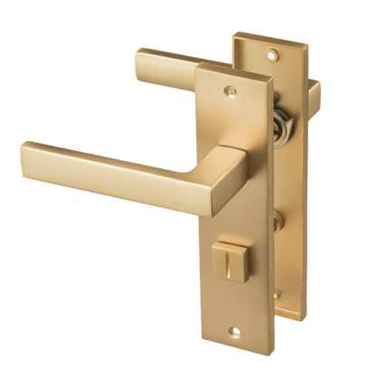Deurklink Avola in goud met WC-sluiting 63 mm