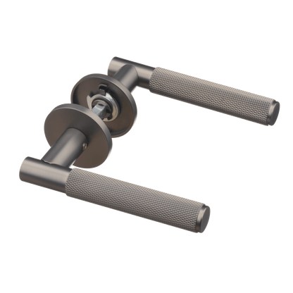 Deurklink Basio in gun metal