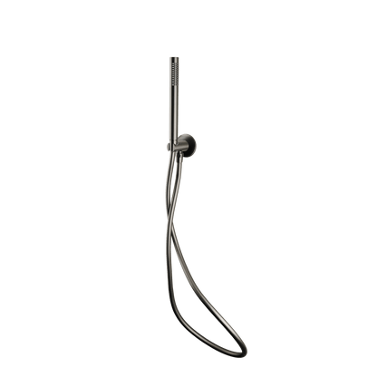 Handdouche met houder van inbouw regendoucheset Terni in gun metal
