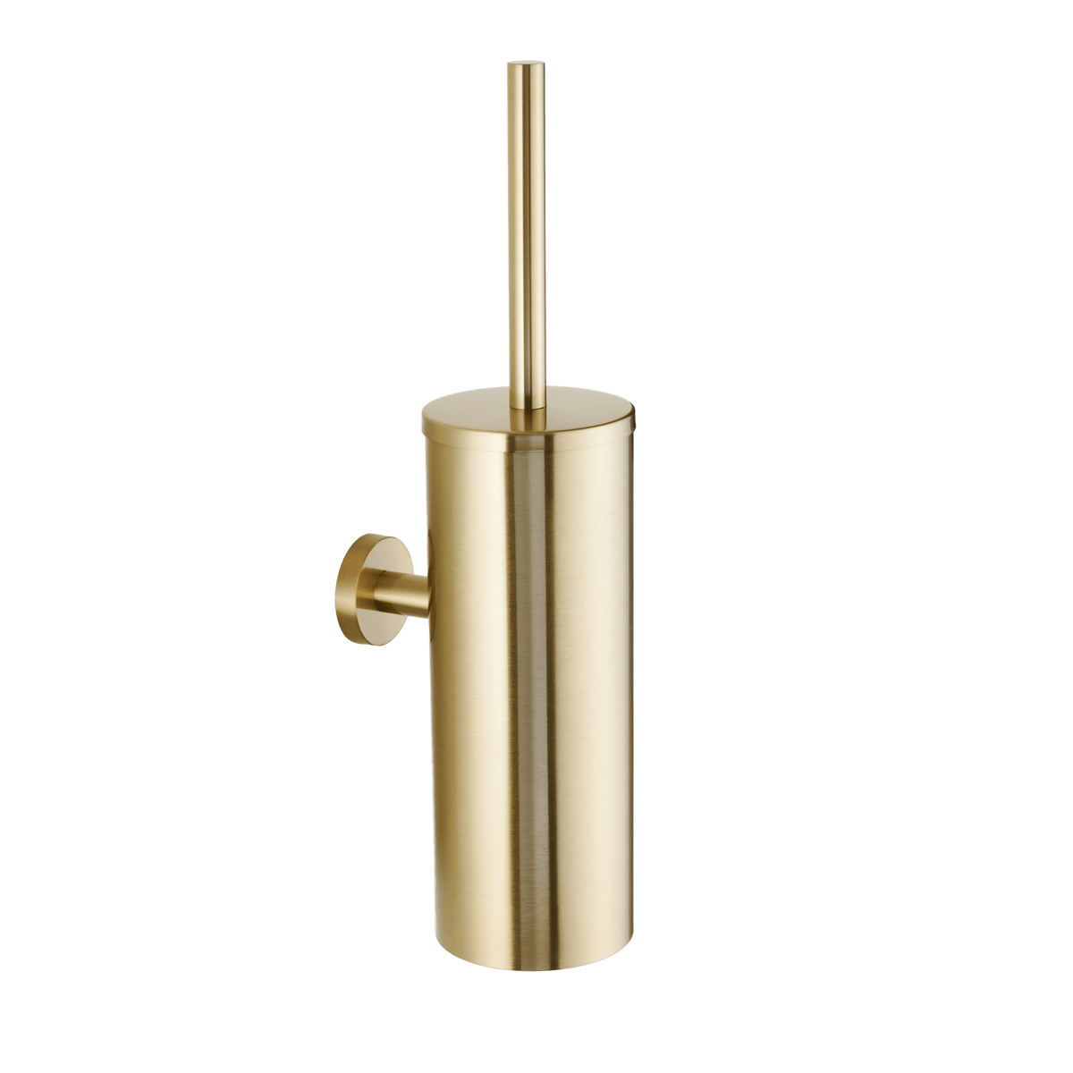 Toiletborstel met wandhouder in goud uit de Stanio toiletset
