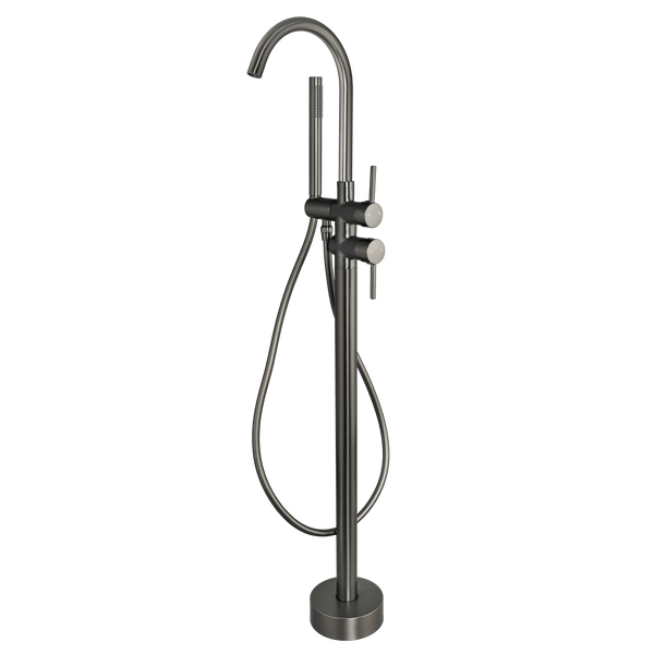 Armonio - Vrijstaande Badkraan Gun Metal - met Handdouche