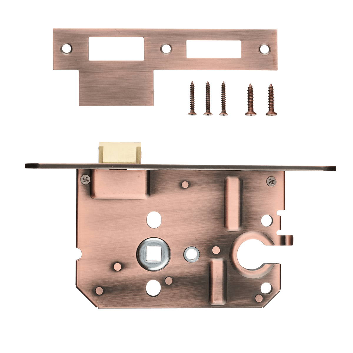 Cilinderinsteekslot koper PC 55 mm met bevestigingsmateriaal