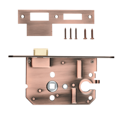 Cilinderinsteekslot koper PC 55 mm met bevestigingsmateriaal